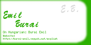 emil burai business card